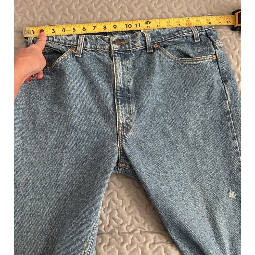 Men’s Vtg Orange Tab Levi’s 505 Regular Fit Straight Leg 38 X 32 Jeans 1997 Y2K